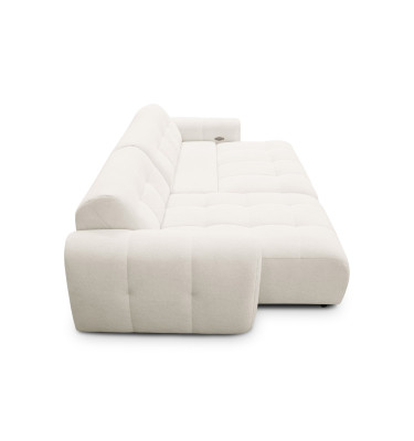 Ecksofa 4-Sitzer links LUMERO, creme