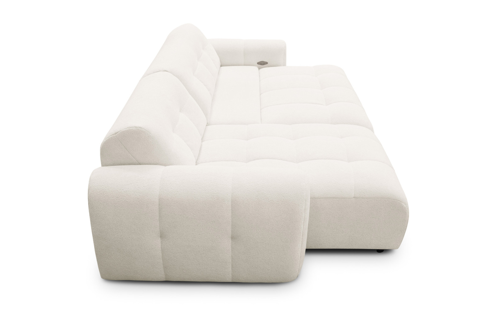 Ecksofa 4-Sitzer links LUMERO, creme