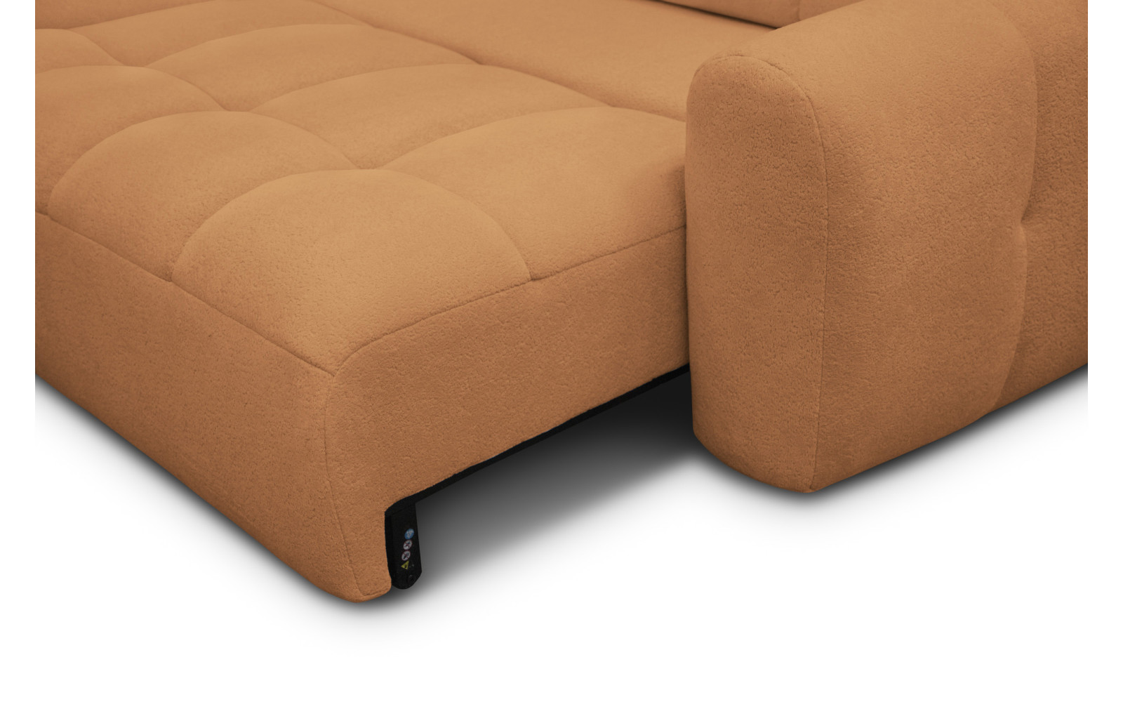 Ecksofa 4-Sitzer links LUMERO, orange