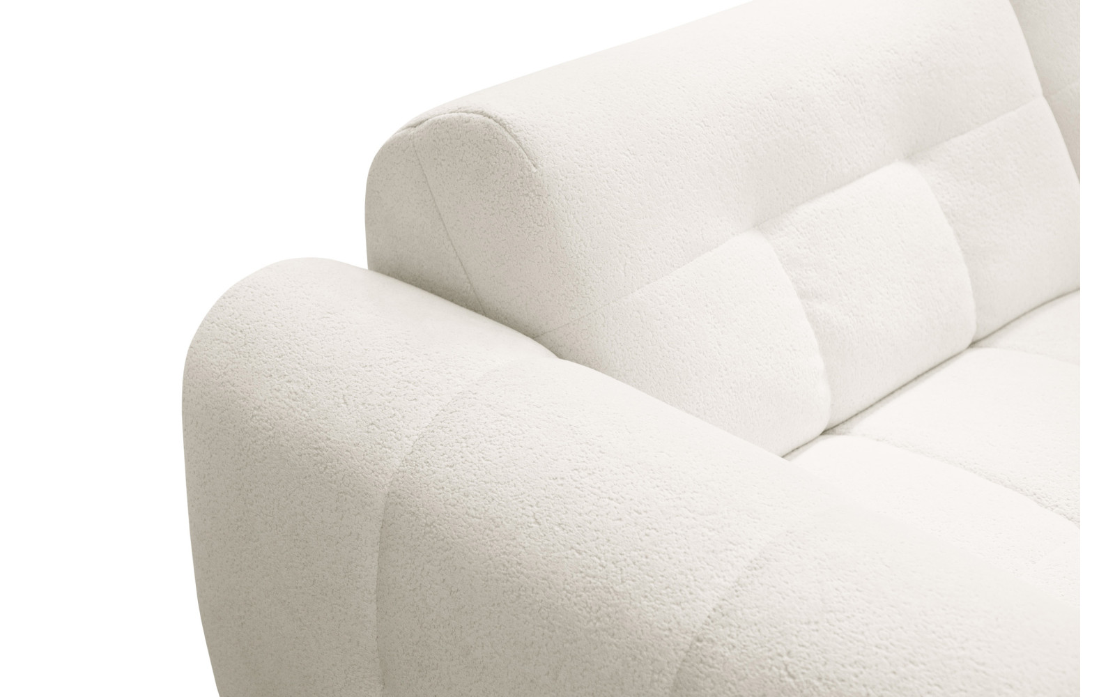 Ecksofa 4-Sitzer links LUMERO, creme