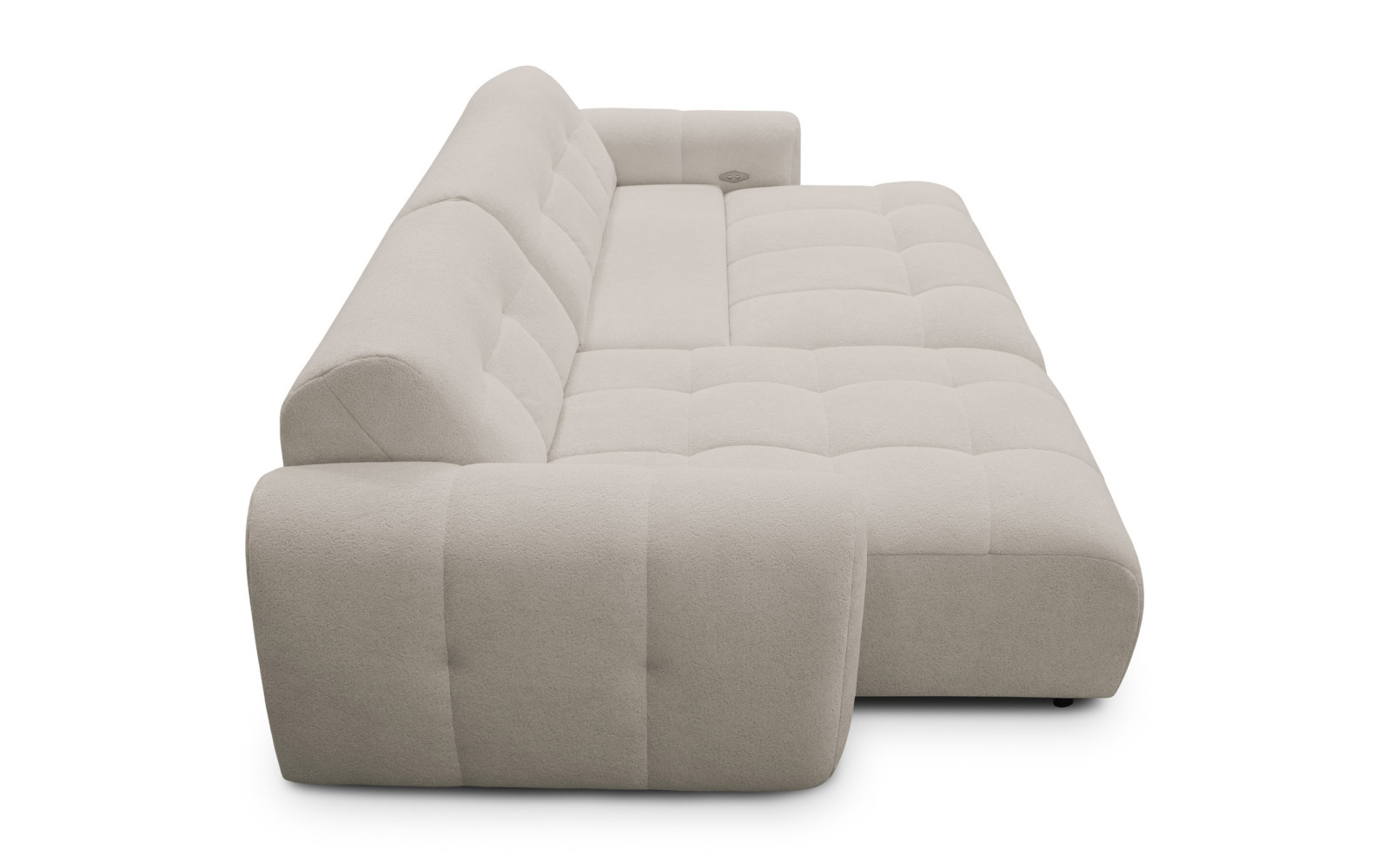 Ecksofa 4-Sitzer links LUMERO, creme