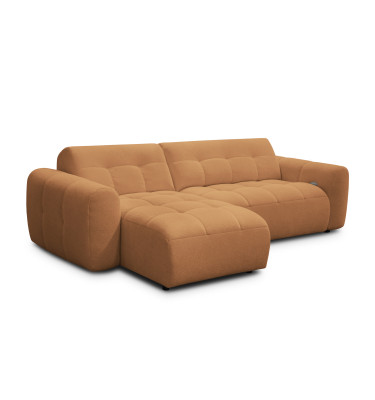 Ecksofa 4-Sitzer links LUMERO, orange