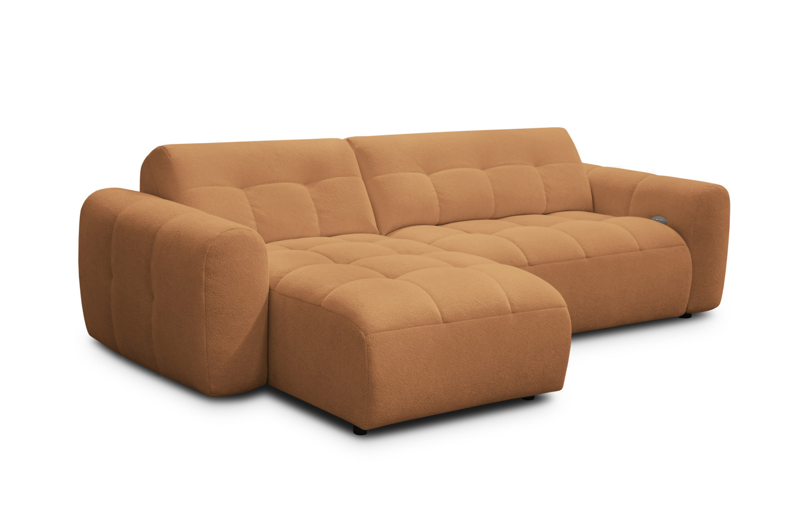 Ecksofa 4-Sitzer links LUMERO, orange