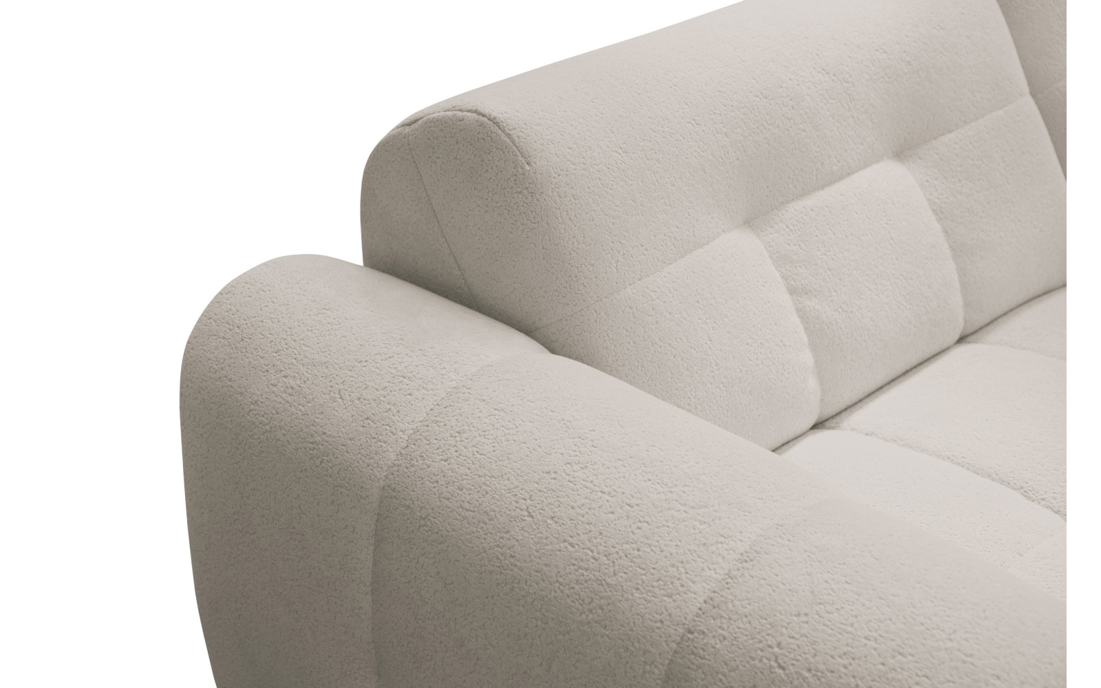 Ecksofa 4-Sitzer links LUMERO, creme