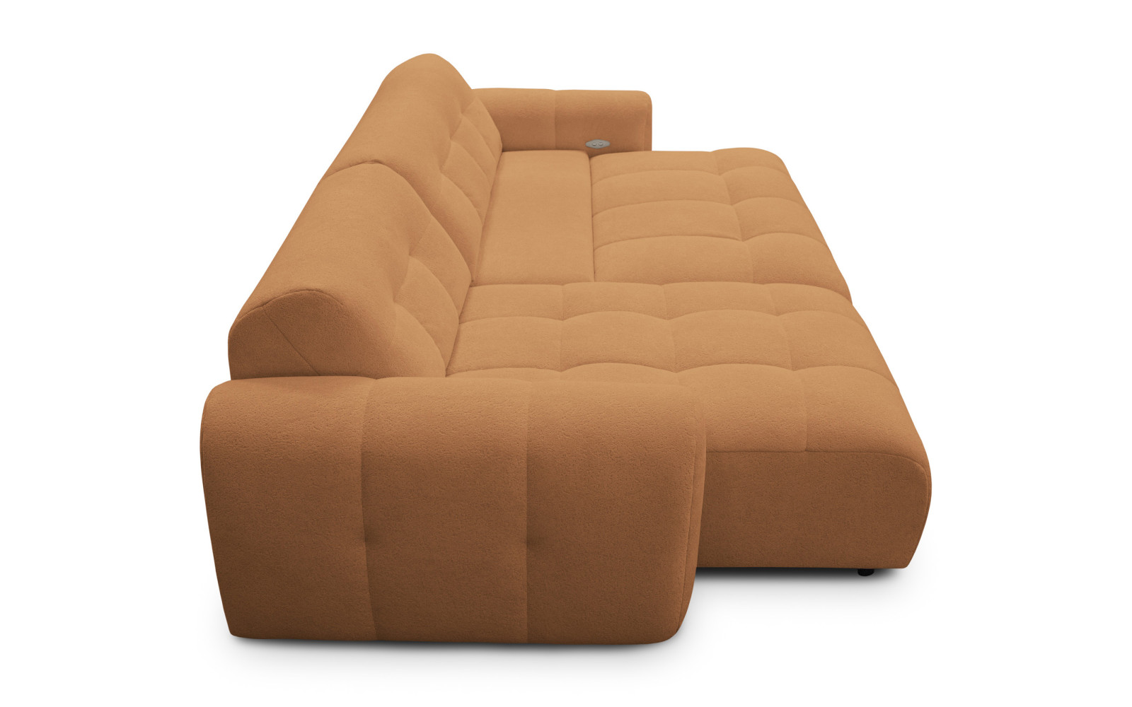 Ecksofa 4-Sitzer links LUMERO, orange