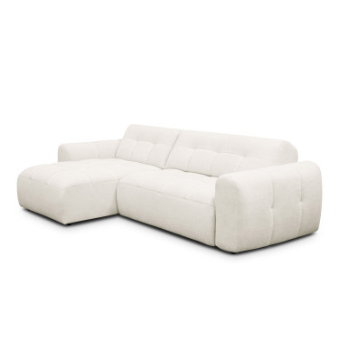 Ecksofa 4-Sitzer links LUMERO, creme