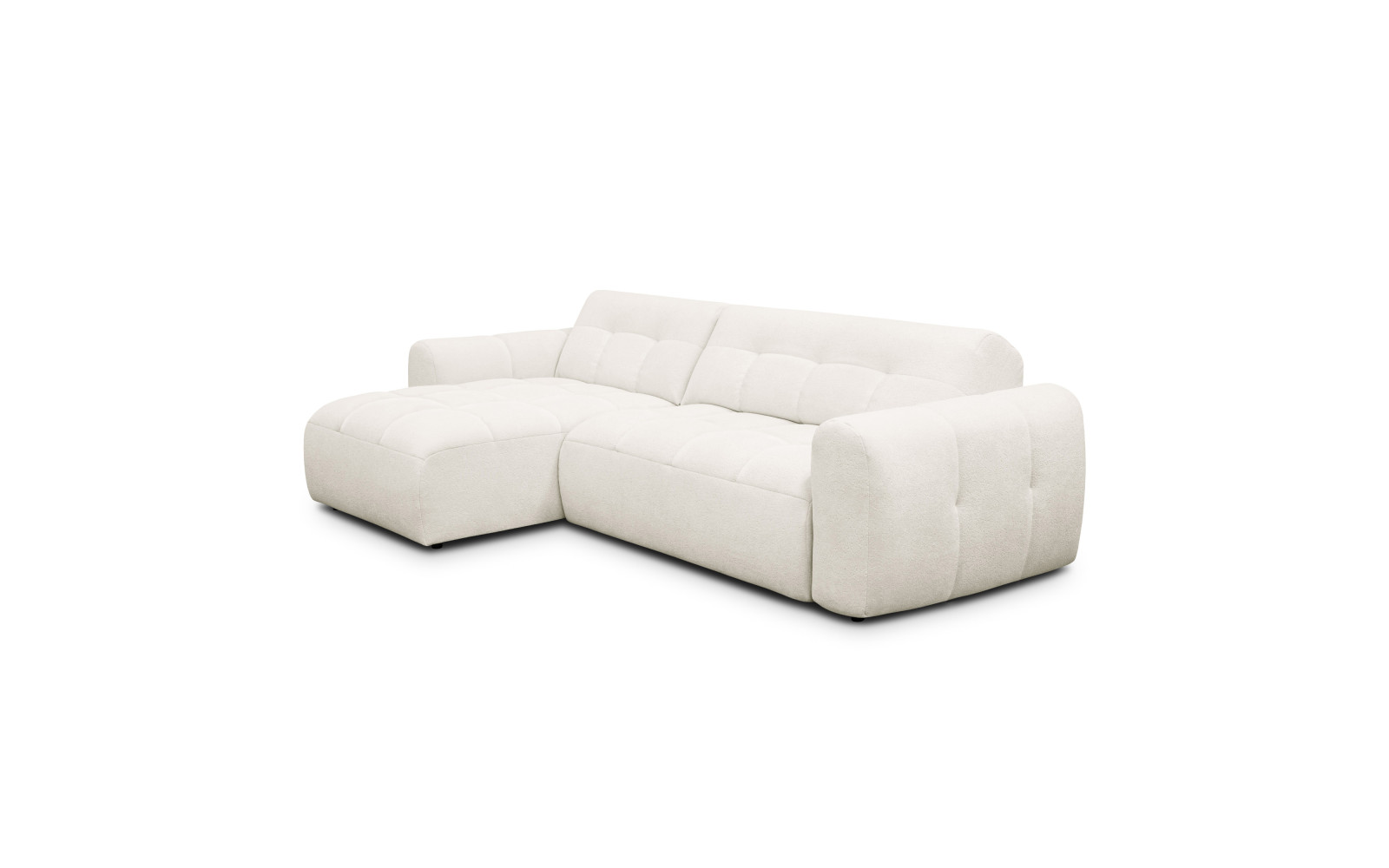 Ecksofa 4-Sitzer links LUMERO, creme
