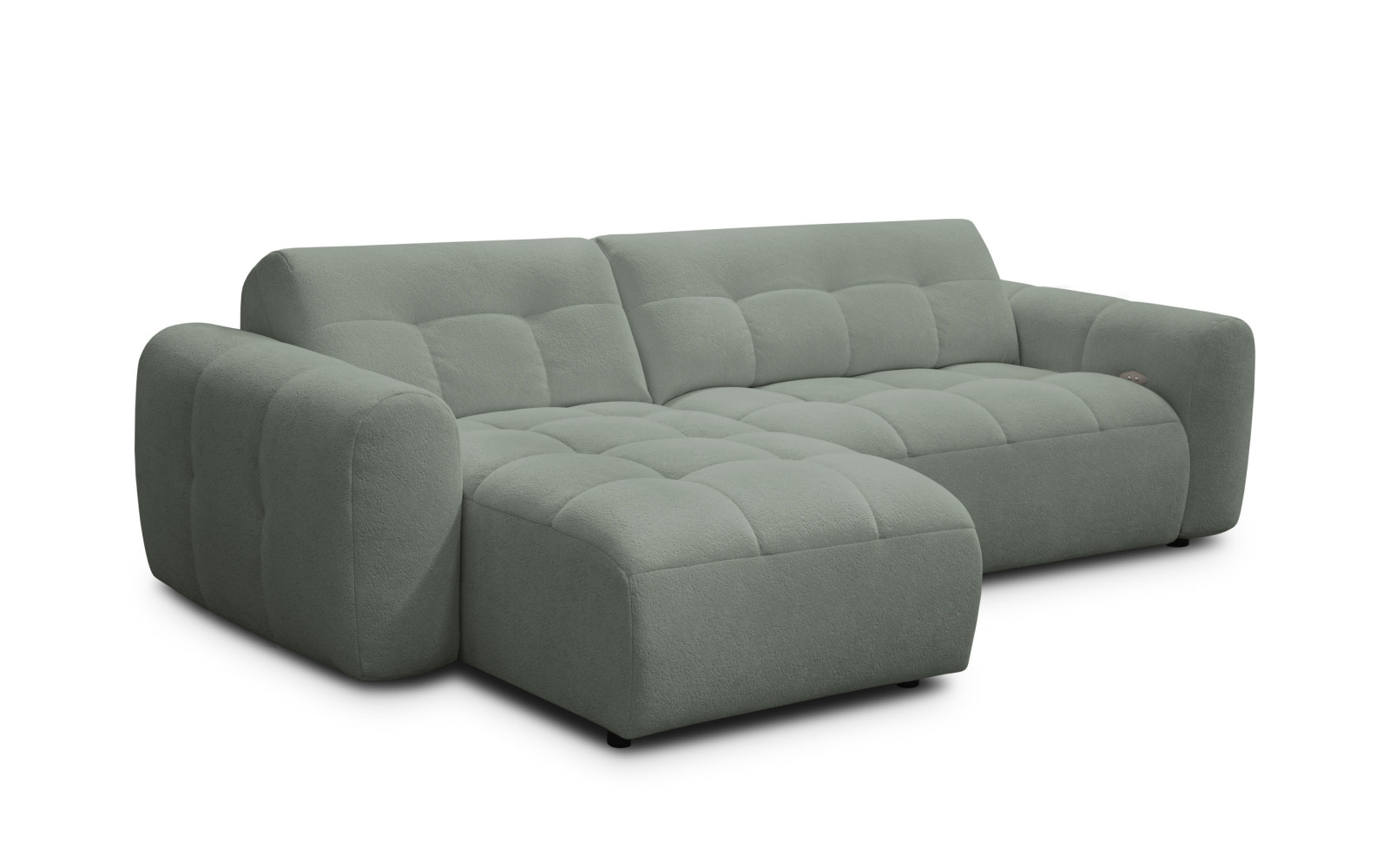 Ecksofa 4-Sitzer links LUMERO, olive