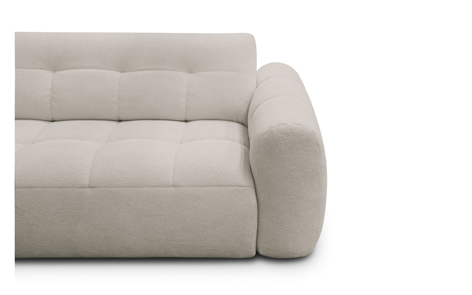 Ecksofa 4-Sitzer links LUMERO, creme