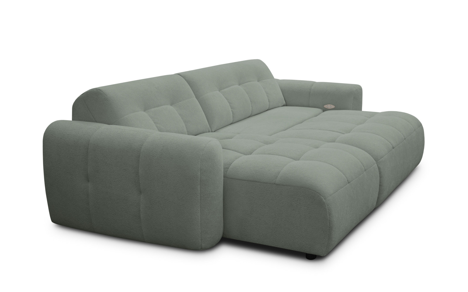 Ecksofa 4-Sitzer links LUMERO, olive