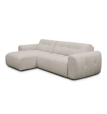 Ecksofa 4-Sitzer links LUMERO, creme