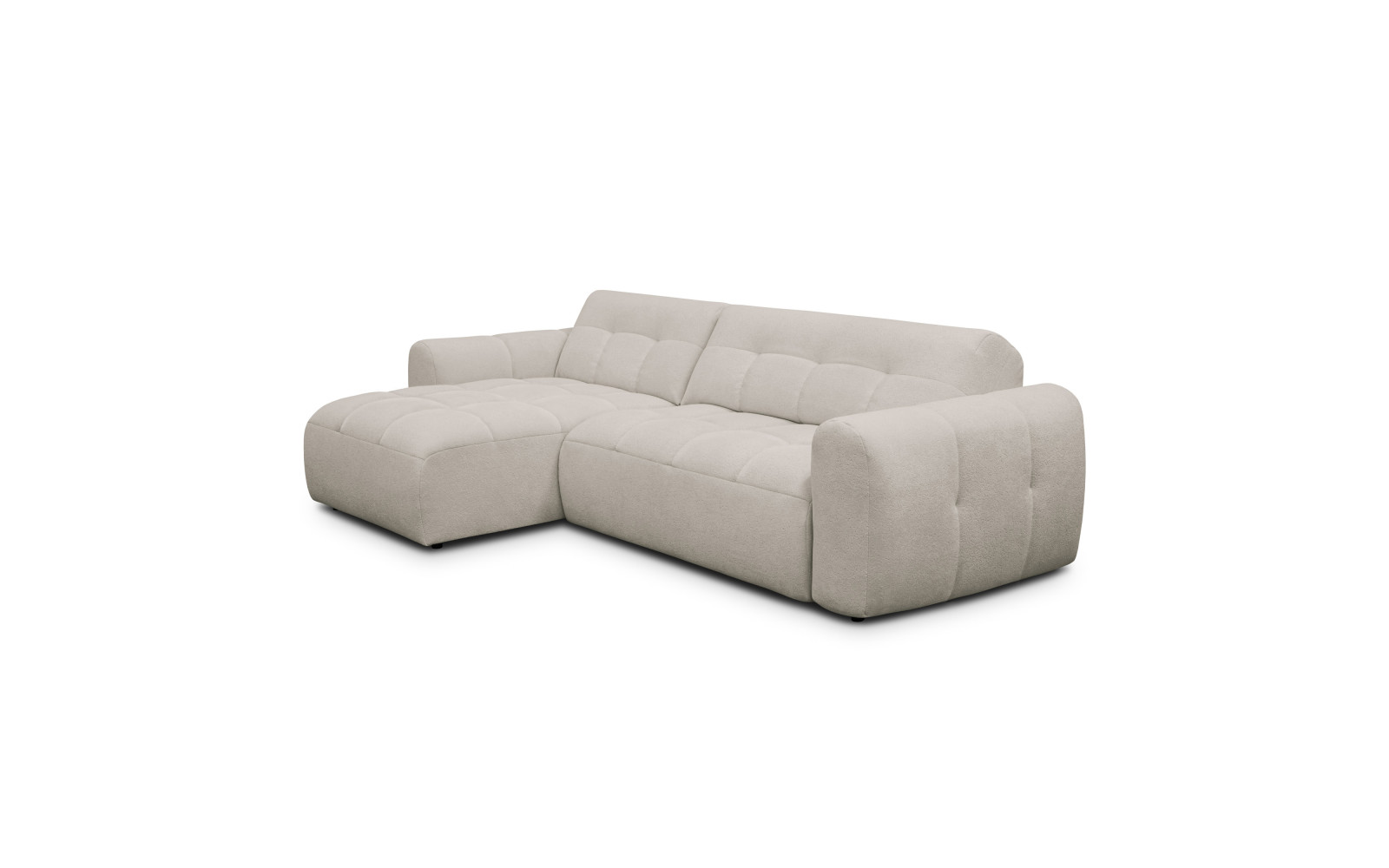 Ecksofa 4-Sitzer links LUMERO, creme