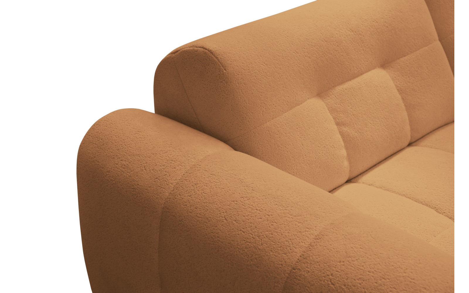 Ecksofa 4-Sitzer links LUMERO, orange