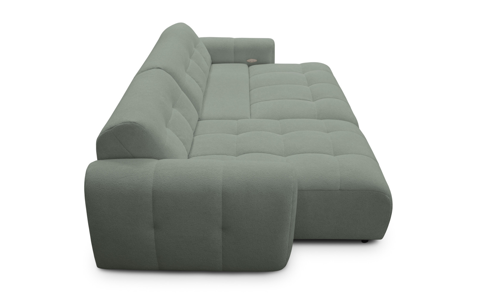 Ecksofa 4-Sitzer links LUMERO, olive
