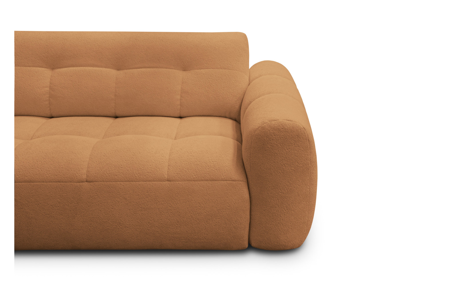 Ecksofa 4-Sitzer links LUMERO, orange