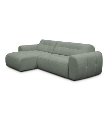 Ecksofa 4-Sitzer links LUMERO, olive