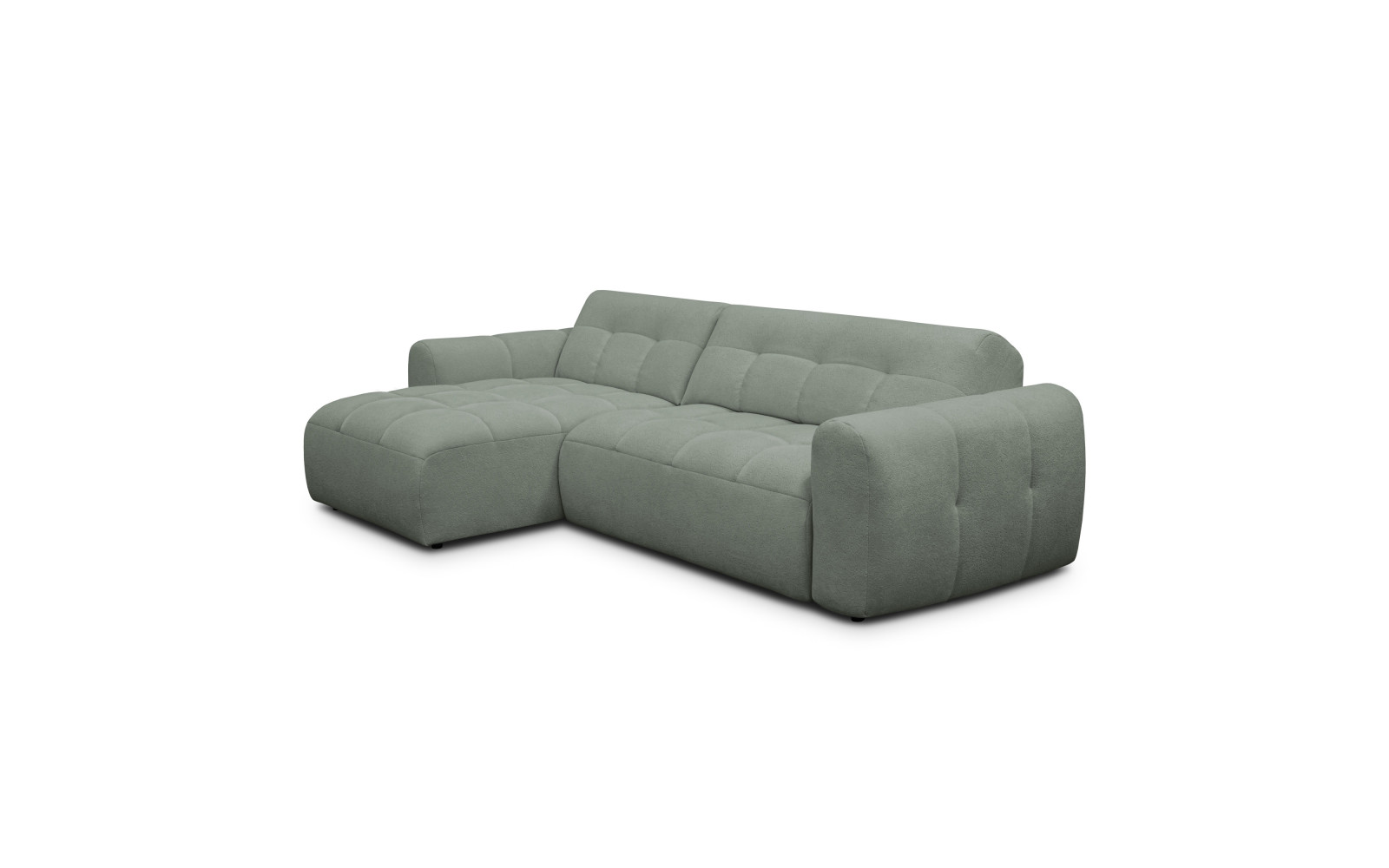 Ecksofa 4-Sitzer links LUMERO, olive