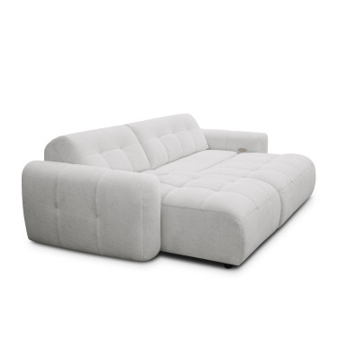 Ecksofa 4-Sitzer links LUMERO, hellgrau