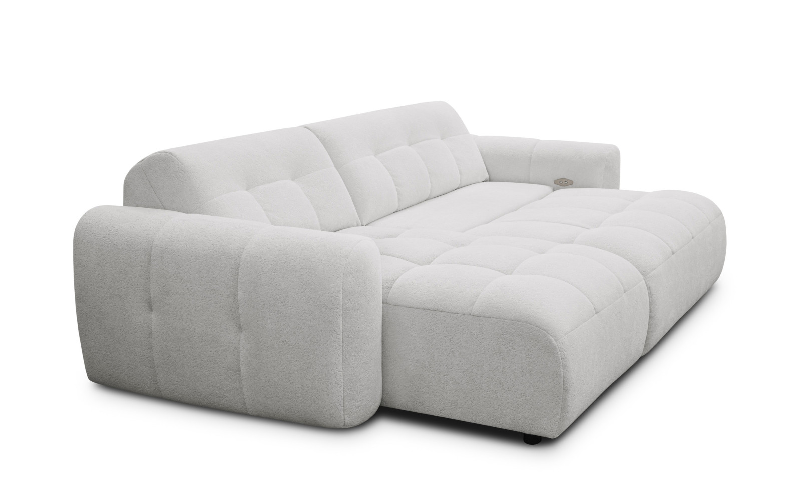 Ecksofa 4-Sitzer links LUMERO, hellgrau