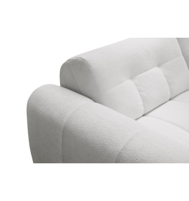 Ecksofa 4-Sitzer links LUMERO, hellgrau