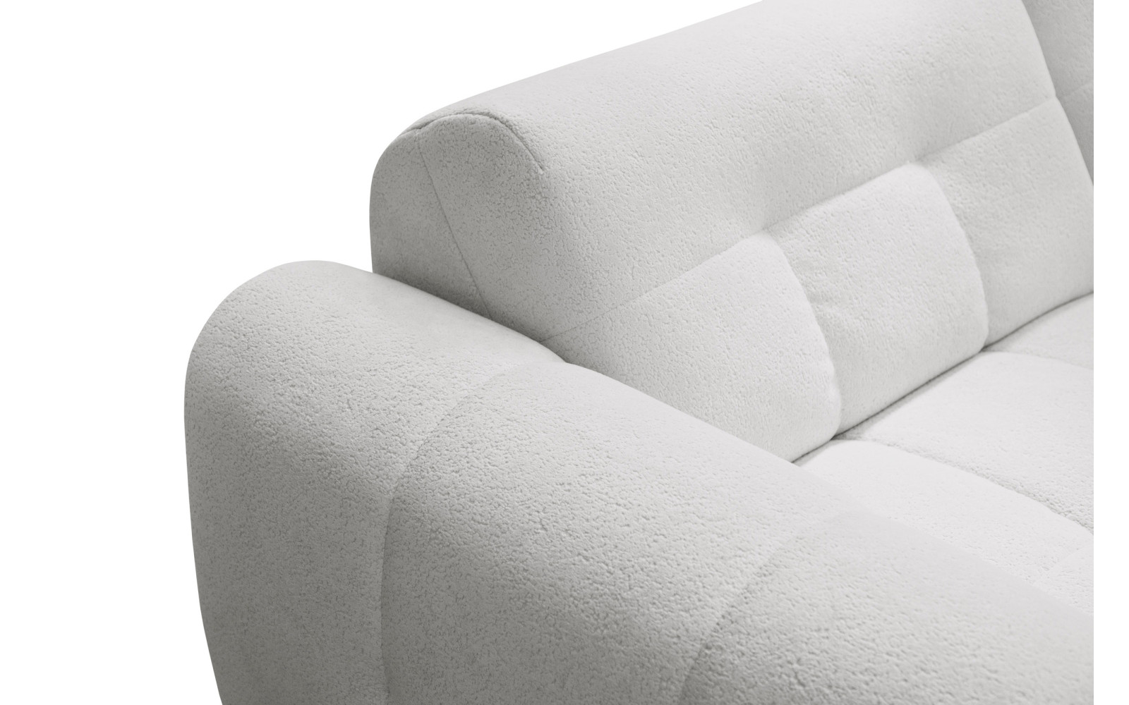 Ecksofa 4-Sitzer links LUMERO, hellgrau