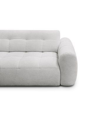 Ecksofa 4-Sitzer links LUMERO, hellgrau