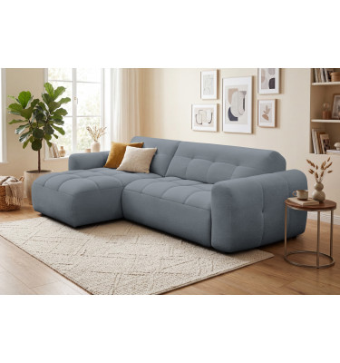 Ecksofa 4-Sitzer links LUMERO, graphitfarben