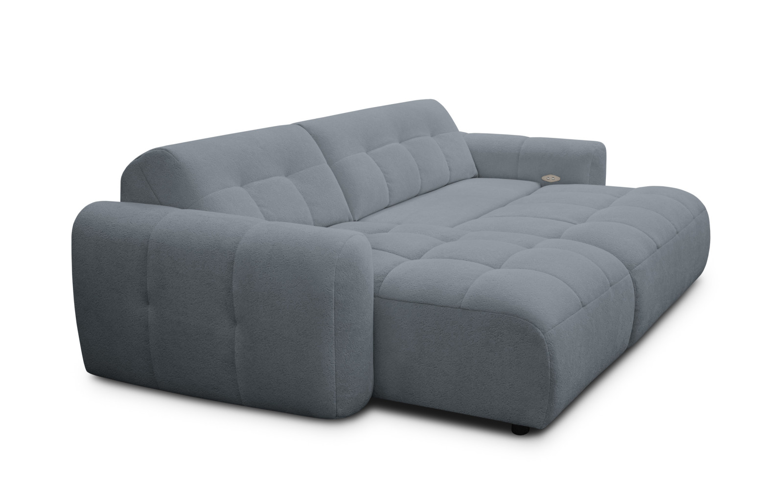 Ecksofa 4-Sitzer links LUMERO, graphitfarben