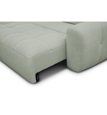 Ecksofa 4-Sitzer links LUMERO, hellgrün