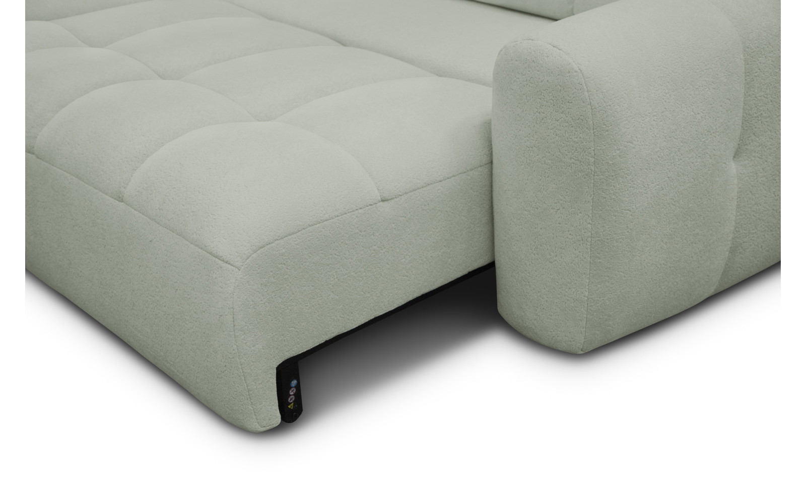 Ecksofa 4-Sitzer links LUMERO, hellgrün