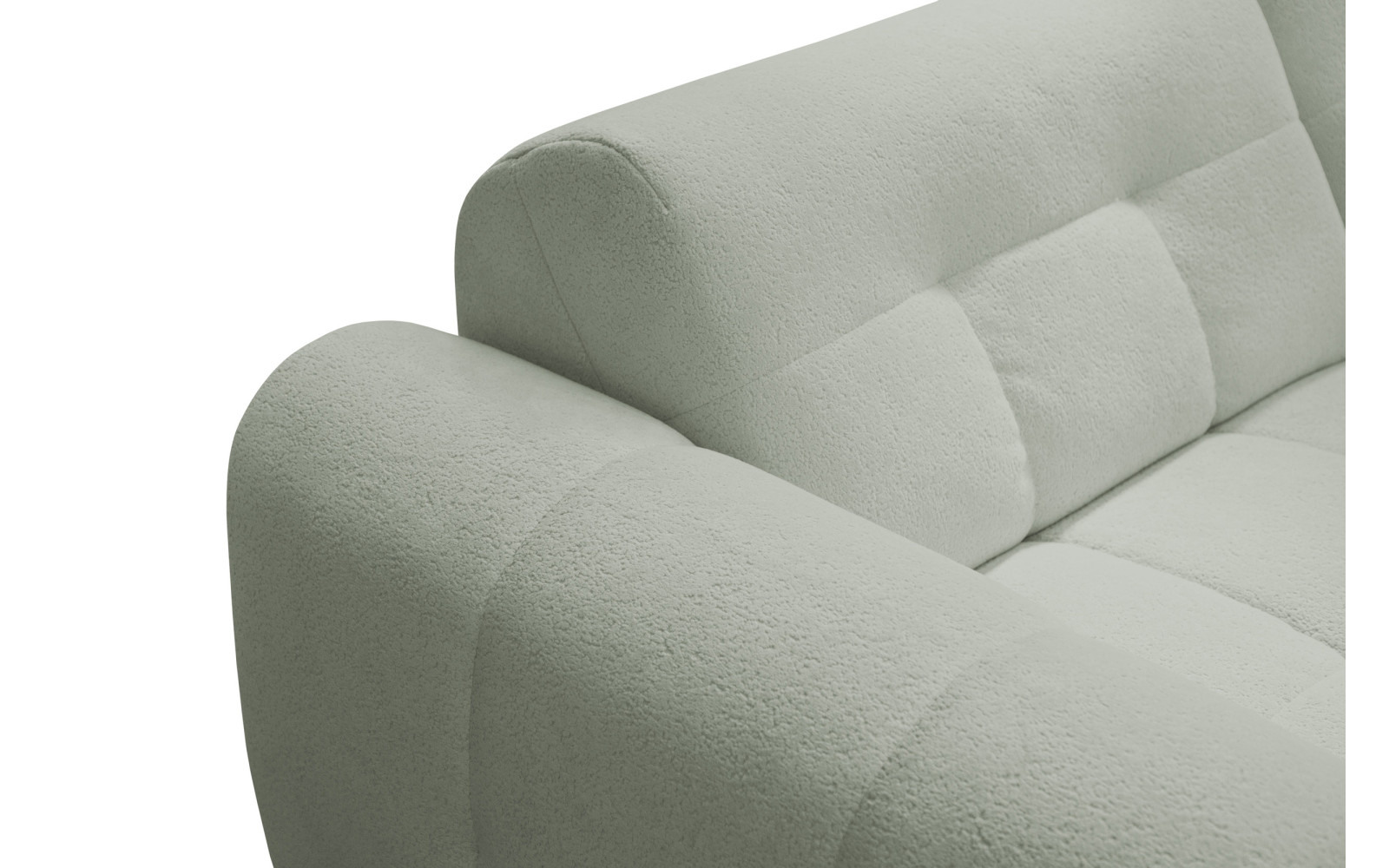 Ecksofa 4-Sitzer links LUMERO, hellgrün