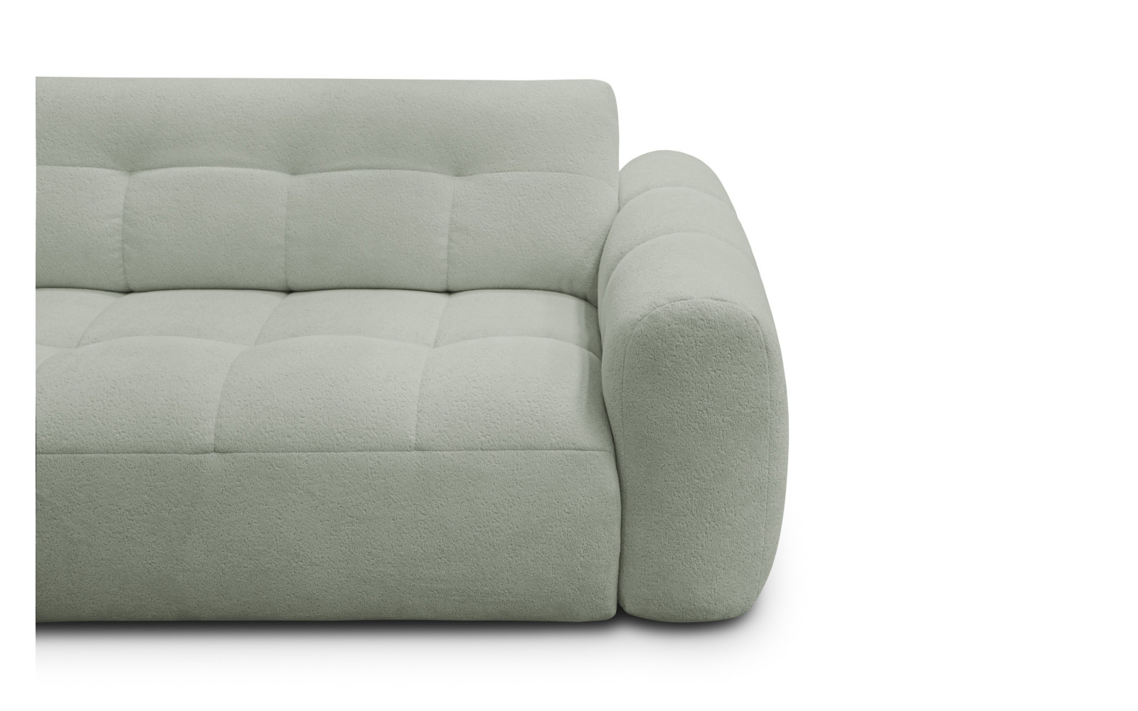 Ecksofa 4-Sitzer links LUMERO, hellgrün