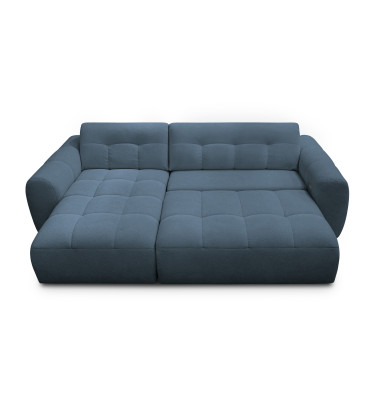 Ecksofa 4-Sitzer links LUMERO, marineblau