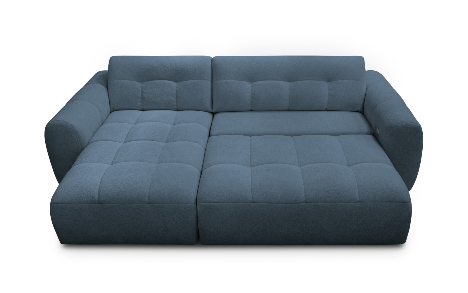 Ecksofa 4-Sitzer links LUMERO, marineblau