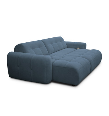 Ecksofa 4-Sitzer links LUMERO, marineblau