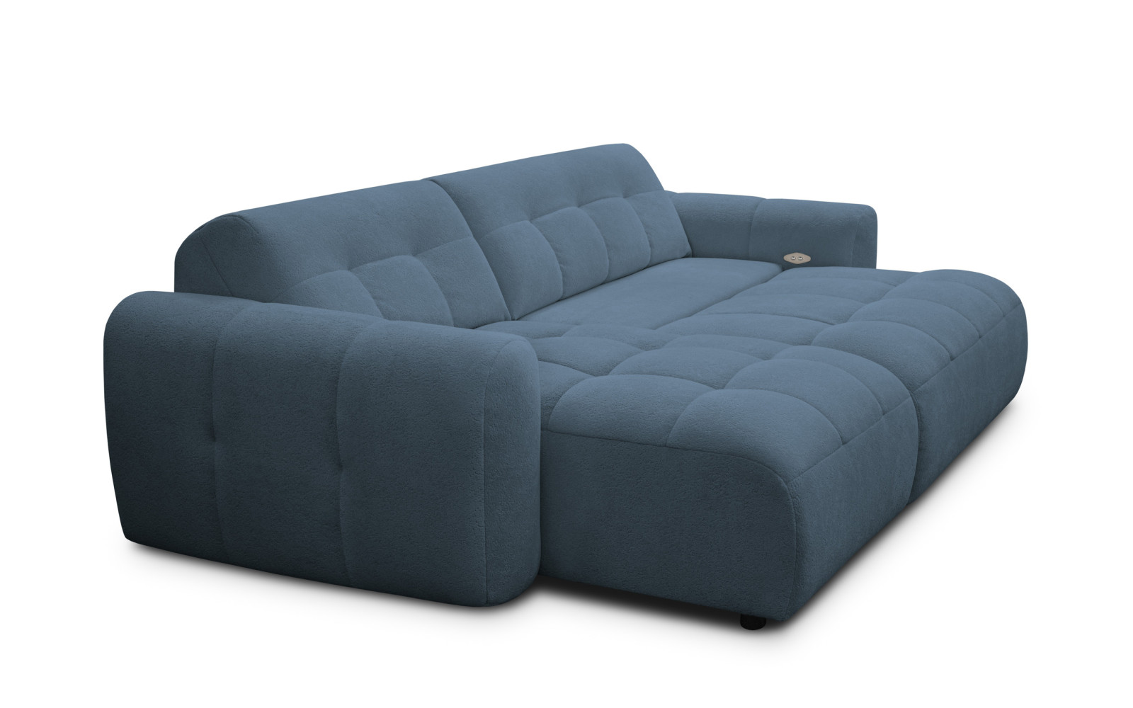 Ecksofa 4-Sitzer links LUMERO, marineblau