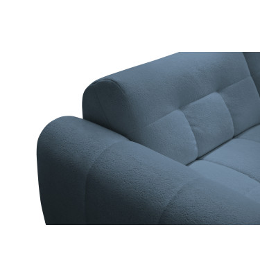 Ecksofa 4-Sitzer links LUMERO, marineblau