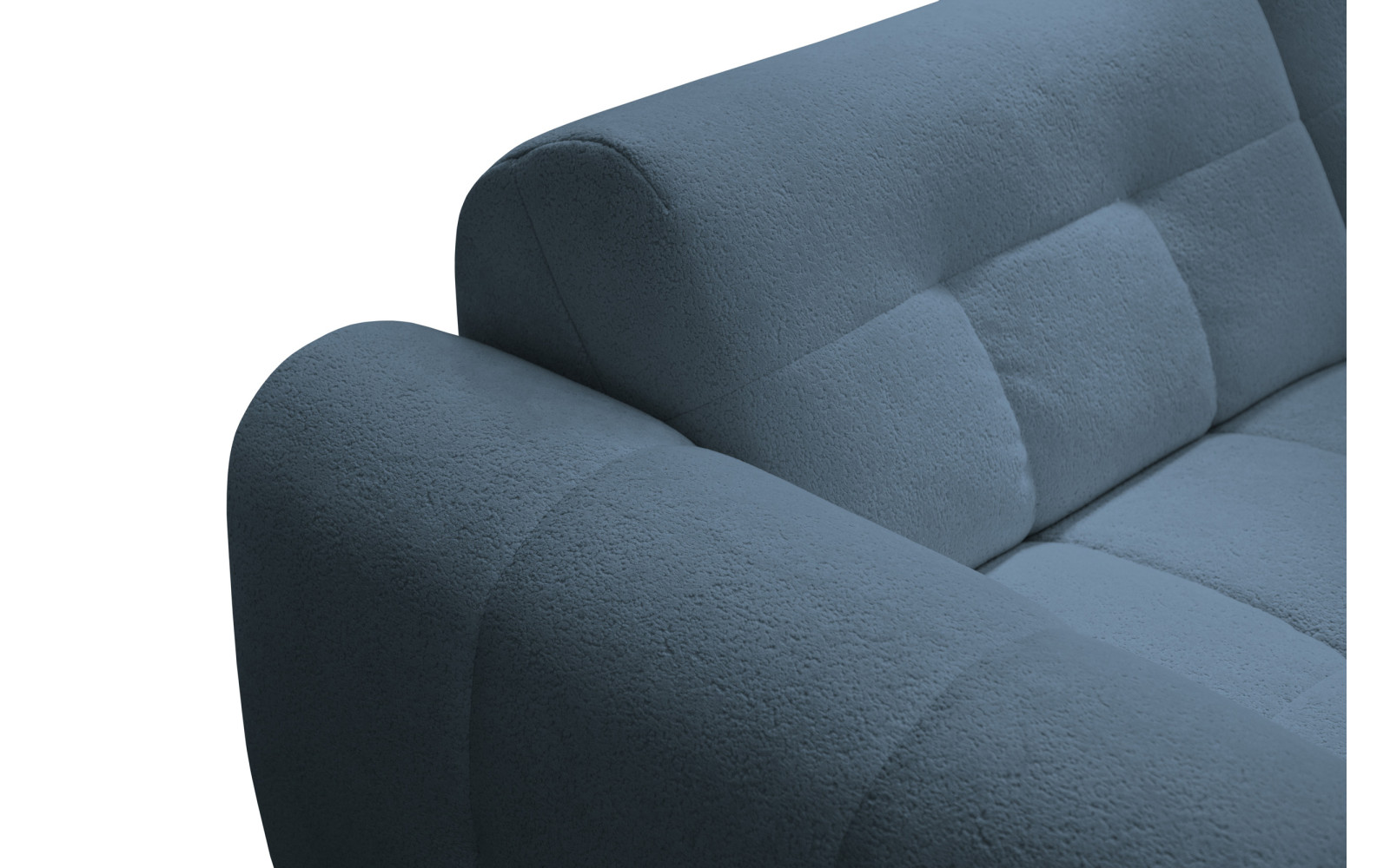 Ecksofa 4-Sitzer links LUMERO, marineblau