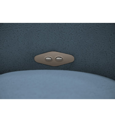 Ecksofa 4-Sitzer links LUMERO, marineblau