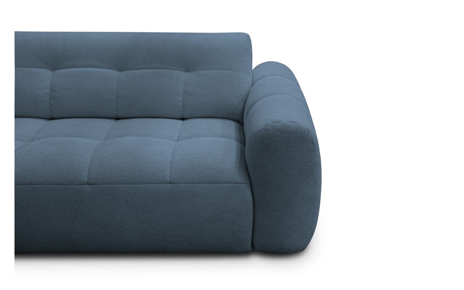 Ecksofa 4-Sitzer links LUMERO, marineblau