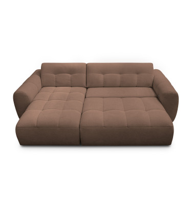 Ecksofa 4-Sitzer links LUMERO, braun