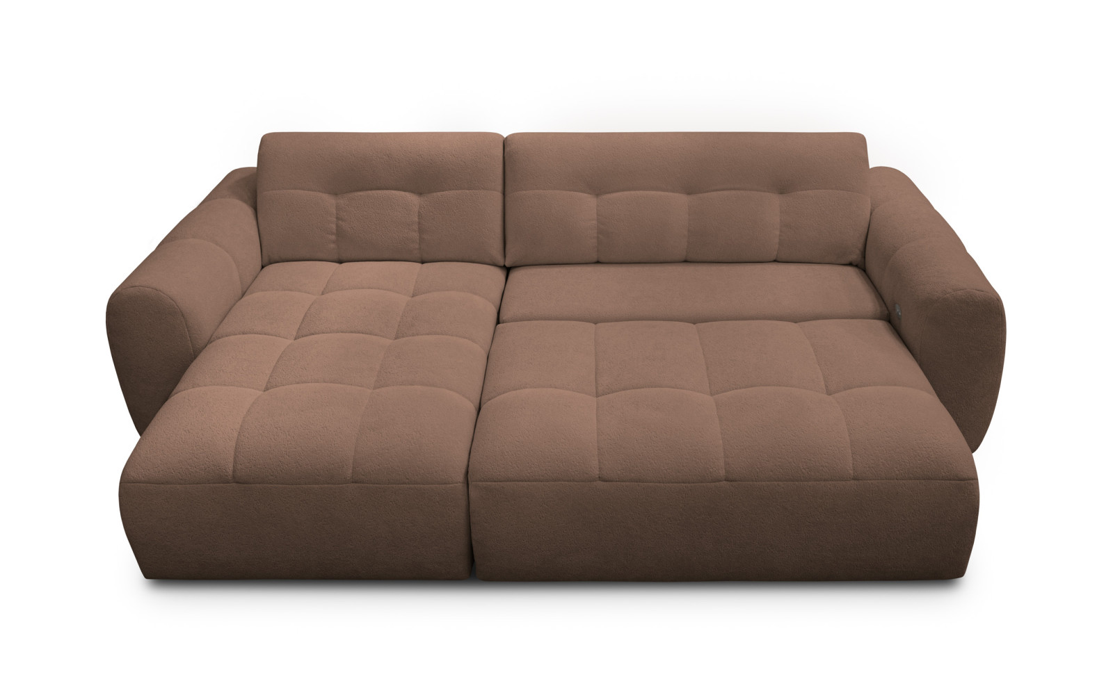 Ecksofa 4-Sitzer links LUMERO, braun