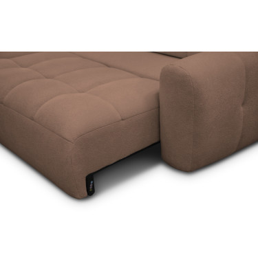 Ecksofa 4-Sitzer links LUMERO, braun