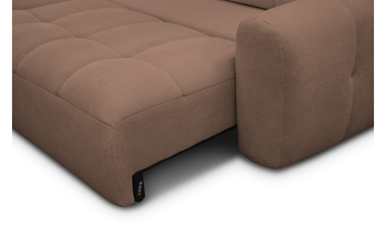 Ecksofa 4-Sitzer links LUMERO, braun