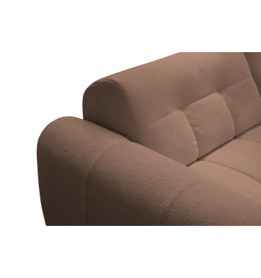 Ecksofa 4-Sitzer links LUMERO, braun