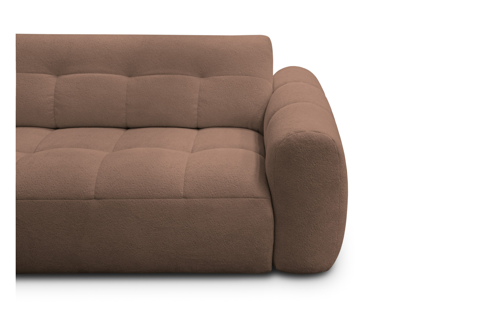 Ecksofa 4-Sitzer links LUMERO, braun