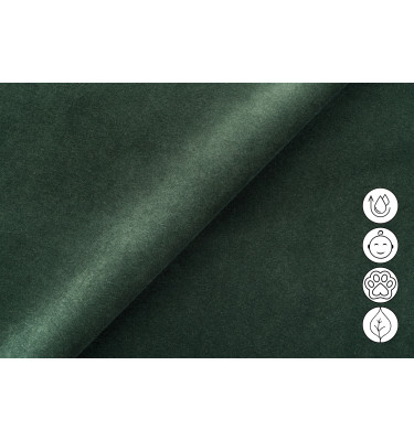 Ecksofa Relax 4-Sitzer links FIERO, Grüner Veloursstoff