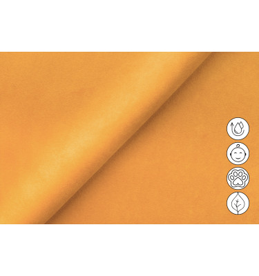 Ecksofa Relax 4-Sitzer links FIERO, Gelber Veloursstoff
