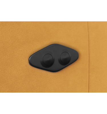 Ecksofa Relax 4-Sitzer links FIERO, Gelber Veloursstoff