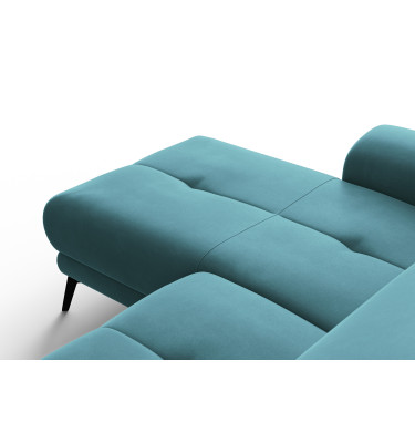 Ecksofa Relax 4-Sitzer links FIERO, Minter Veloursstoff